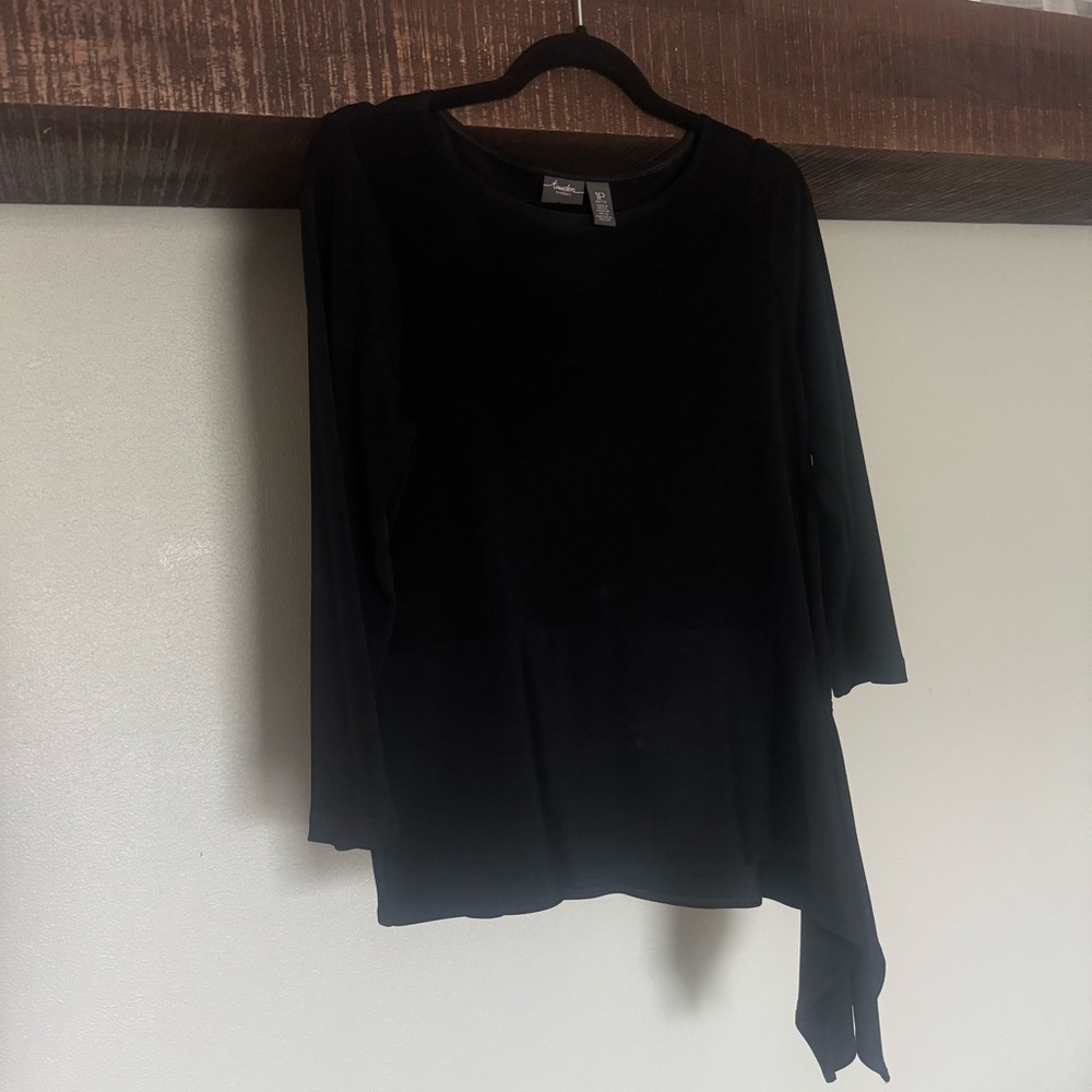 Chic Black Asymmetrical Top